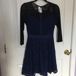 Blue lace dress